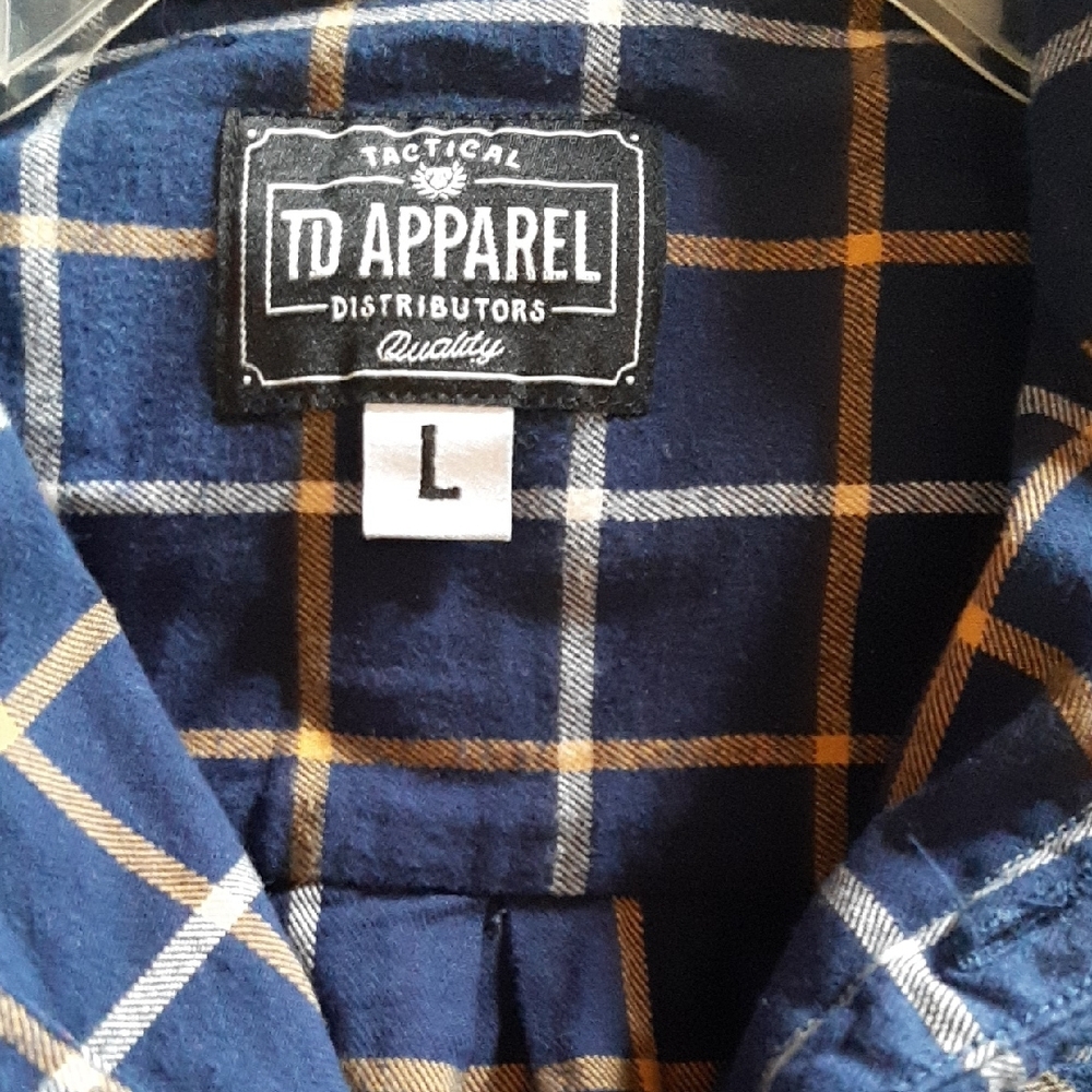 TD Tactical Men's Blue Plaid Shirt - Picture 4 of 7